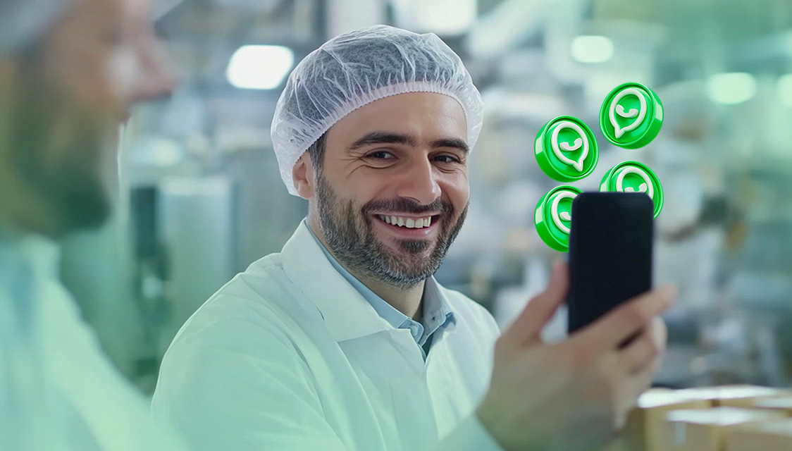 WhatsApp na indústria de laticínios