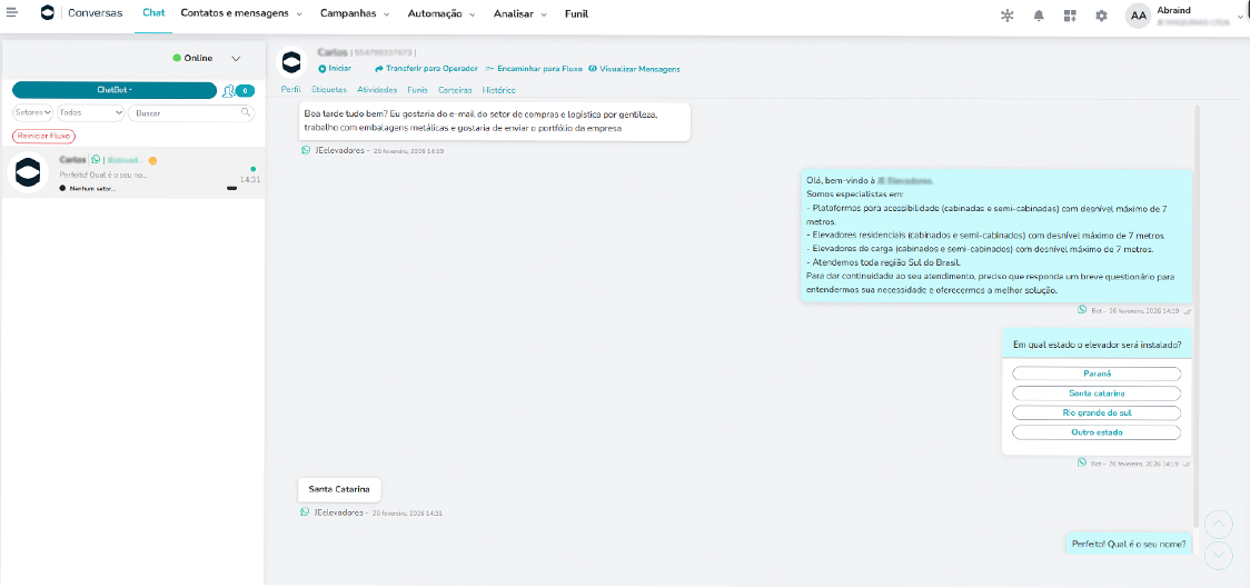 Automação e qualificação no RD Station Conversas