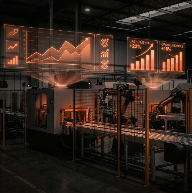 Reunião estratégica de marketing industrial